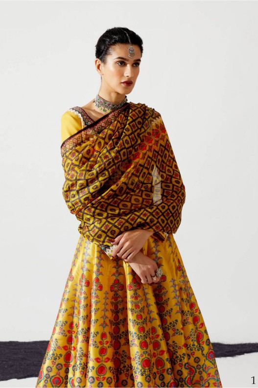 Beautiful Chinon Multicolour Digital Printed Lehenga With Duppata & Blouse